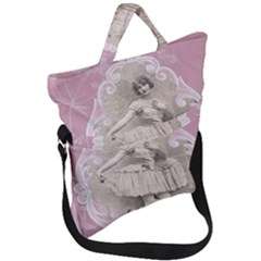 Lady 1112861 1280 Fold Over Handle Tote Bag by vintage2030