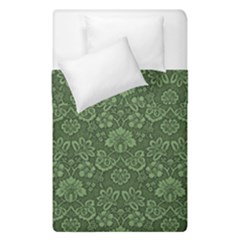 Damask Green Duvet Cover Double Side (single Size) by vintage2030