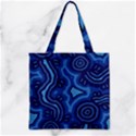 Aboriginal Art - Blue Campsites Zipper Grocery Tote Bag View2