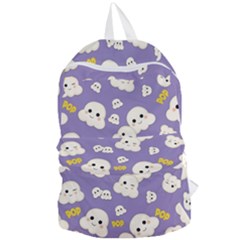 Cute Kawaii Popcorn Pattern Foldable Lightweight Backpack by Valentinaart