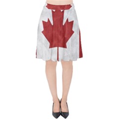 Canada Grunge Flag Velvet High Waist Skirt by Valentinaart