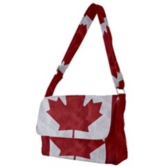 Canada Grunge Flag Full Print Messenger Bag by Valentinaart