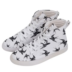 Birds Pattern Women s Hi-top Skate Sneakers by Valentinaart