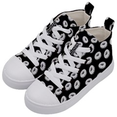 Donuts Pattern Kid s Mid-top Canvas Sneakers by Valentinaart