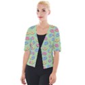 Donuts pattern Cropped Button Cardigan View1