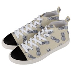 Pineapple Pattern Men s Mid-top Canvas Sneakers by Valentinaart