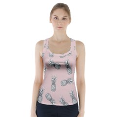 Pineapple Pattern Racer Back Sports Top by Valentinaart