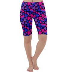 Bisexual Pride Hearts Cropped Leggings  by PrideMarks