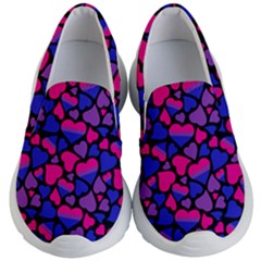 Bisexual Pride Hearts; A Cute Bi Pride Motif! Kid s Lightweight Slip Ons by PrideMarks