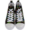 Peacock Feathers Color Plumage Women s Mid-Top Canvas Sneakers View1