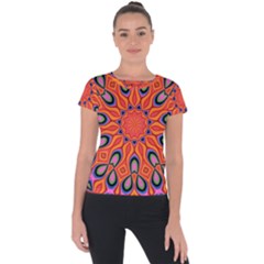 Abstract Art Abstract Background Short Sleeve Sports Top  by Simbadda