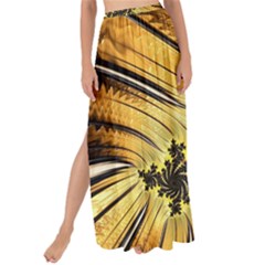 Fractal Art Colorful Pattern Maxi Chiffon Tie-up Sarong by Simbadda