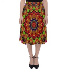 Fractal Mandala Flowers Classic Midi Skirt