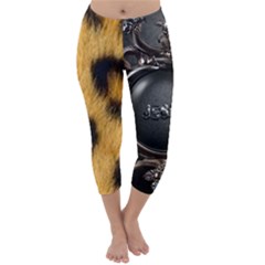 Animal Print Capri Winter Leggings  by NSGLOBALDESIGNS2