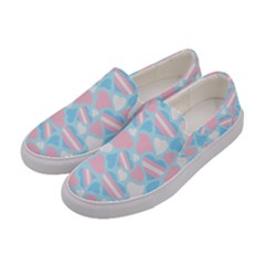 Transgender Pride Hearts; A Cute Trans Pride Motif! Women s Canvas Slip Ons by PrideMarks