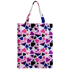 Genderfluid Pride Hearts; A Cute Gf Pride Motif! Zipper Classic Tote Bag by PrideMarks