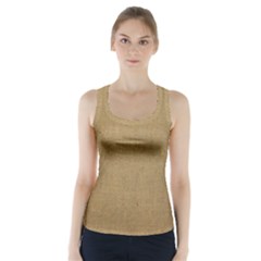 Burlap Coffee Sack Grunge Knit Look Racer Back Sports Top by dressshop