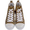 Burlap Coffee Sack Grunge Knit Look Women s Mid-Top Canvas Sneakers View1