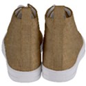 Burlap Coffee Sack Grunge Knit Look Women s Mid-Top Canvas Sneakers View4