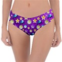 Default Floral Tissue Curtain Reversible Classic Bikini Bottoms View3