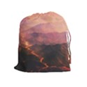 Volcanoes Magma Lava Mountains Drawstring Pouch (XL) View1