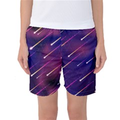 Meteor Shower 1 Women s Basketball Shorts by JadehawksAnD