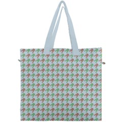 Amphibians Hopping Houndstooth Pattern Canvas Travel Bag by emilyzragz