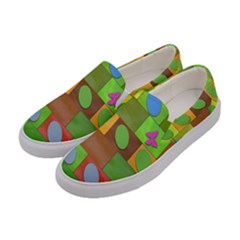 Easter Egg Happy Easter Colorful Women s Canvas Slip Ons by Sapixe