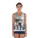 Christmas, Cute Bird With Horse Sport Tank Top  View1