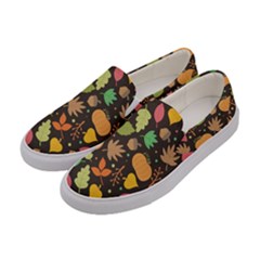 Thanksgiving Pattern Women s Canvas Slip Ons by Valentinaart