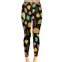 Thanksgiving Pattern Inside Out Leggings by Valentinaart