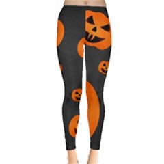 Halloween Pumpkin Autumn Fall Leggings  by Sapixe