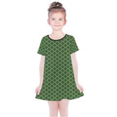 Logo Kek Pattern Black And Kekistan Green Background Kids  Simple Cotton Dress by snek