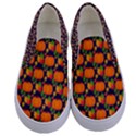 Orange & Purple Cute Pumpkins Print Kids  Canvas Slip Ons View1