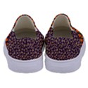 Orange & Purple Cute Pumpkins Print Kids  Canvas Slip Ons View4