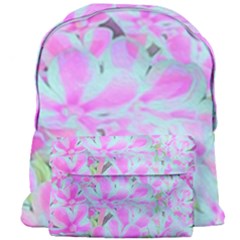 Hot Pink And White Peppermint Twist Flower Petals Giant Full Print Backpack by myrubiogarden