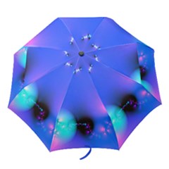 Love In Action, Pink, Purple, Blue Heartbeat Folding Umbrellas by DianeClancy