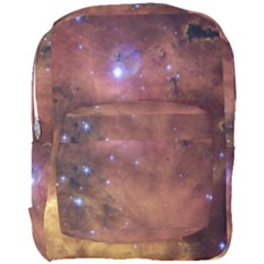 Cosmic Astronomy Sky With Stars Orange Brown And Yellow Full Print Backpack by genx