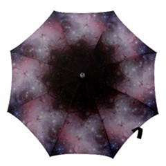 Eagle Nebula Wine Pink And Purple Pastel Stars Astronomy Hook Handle Umbrellas (medium) by genx