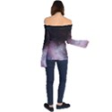 Eagle Nebula Wine Pink and Purple pastel Stars Astronomy Off Shoulder Long Sleeve Top View2