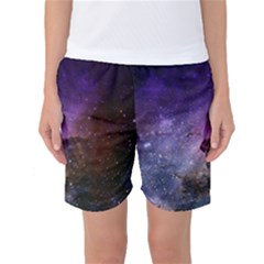 Carina Nebula Ngc 3372 The Grand Nebula Pink Purple And Blue With Shiny Stars Astronomy Women s Basketball Shorts by genx