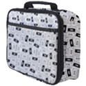 Tape Cassette 80s Retro GenX Pattern black and White Full Print Lunch Bag View4