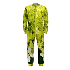 Elegant Chartreuse Green Limelight Hydrangea Macro Onepiece Jumpsuit (kids) by myrubiogarden