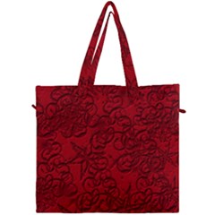 Christmas Background Red Star Canvas Travel Bag by Simbadda