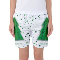 Fir Tree Christmas Christmas Tree Women s Basketball Shorts by Simbadda