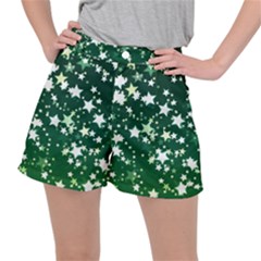 Christmas Star Advent Background Stretch Ripstop Shorts by Wegoenart