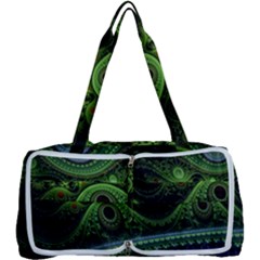 Fractal Green Gears Fantasy Multi Function Bag by Wegoenart