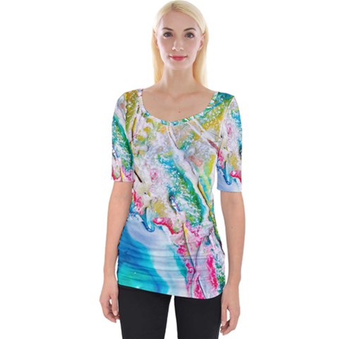 Art Abstract Abstract Art Wide Neckline Tee by Wegoenart