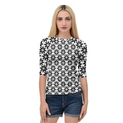 Decorative Ornamental Abstract Quarter Sleeve Raglan Tee