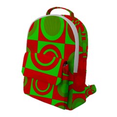 Red Green Christmas Background Flap Pocket Backpack (large) by Wegoenart